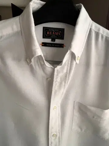 BEAMS 화이트 긴팔 셔츠 M 사이즈
