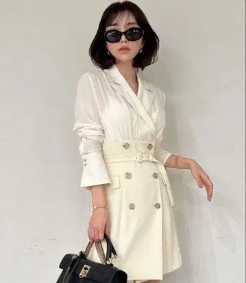 도킹 자켓 미니 원피스