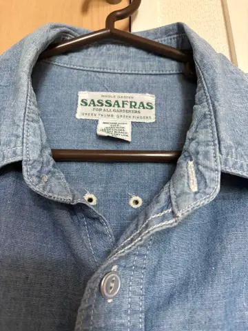 SASSAFRAS 데님 셔츠 라이트 블루