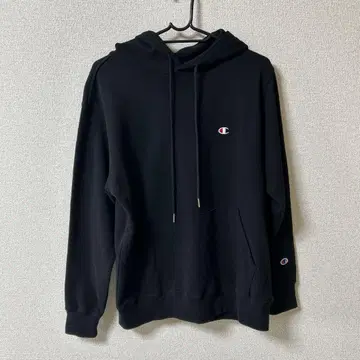 Champion 블랙 후드티 L 사이즈