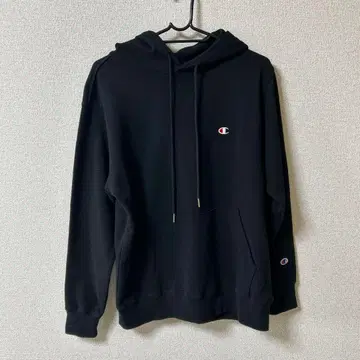Champion 블랙 후드티 L 사이즈