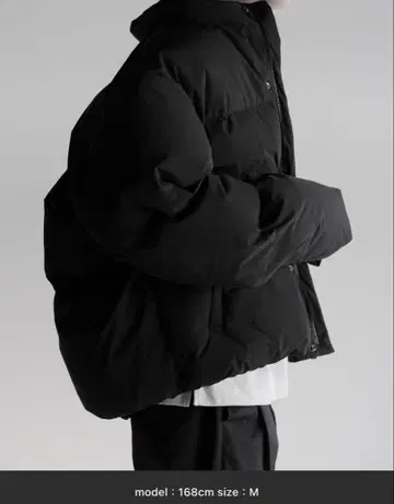 [ RUUBON ] 패디드 볼륨 히트 자켓 블랙 M