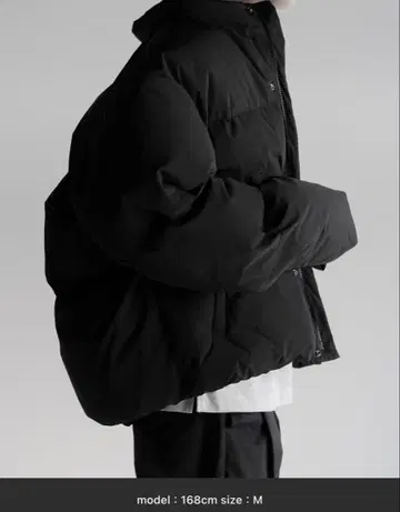 [ RUUBON ] 패디드 볼륨 히트 자켓 블랙 M