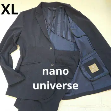 나노 유니버스 수트 셋업 자켓 컷 조젯 네이비