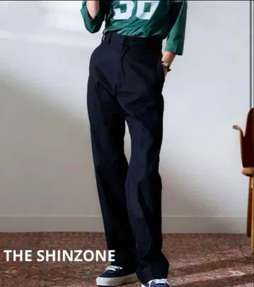 THE SHINZONE 워시드 하이웨스트 치노 팬츠 36
