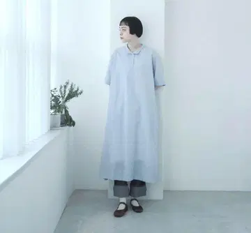 foufou 원피스 페일 블루 셔츠 원피스 후후 파랑 블루 여름