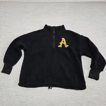 AVIREX 플리스 자켓 하프 지퍼 블랙 여성용