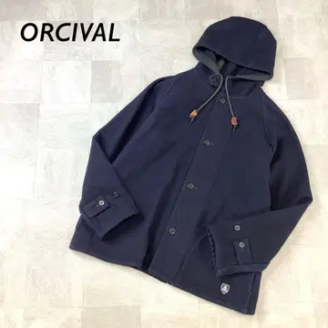 ORCIVAL 울 후디 숏 코트 다크 네이비