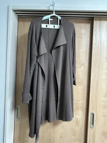 GALERIE VIE 브라운 롱 가디건 얇은 소재 가을 가디건