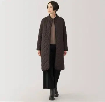 2024 워셔블 솜 퀼팅 코트 무인양품 (XL 사이즈) 브라운
