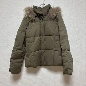 미사용 새상품 INGNI 다운 자켓 후드 부착 올리브 그린