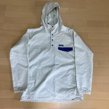 patagonia 아노락 후드티 화이트/네이비
