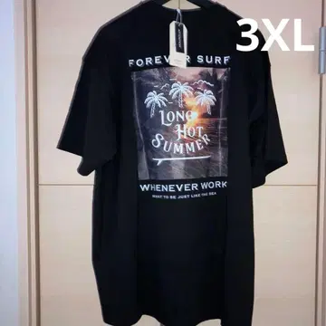 남성용 T셔츠 선셋 패턴 백 프린트 택 포함 미사용 새상품 3XL