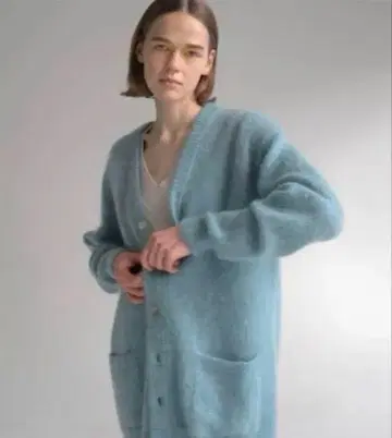 오라리 모헤어 롱 니트 가디건