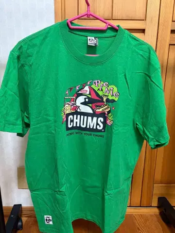 CHUMS 피크닉 디자인 T셔츠 XL 그린