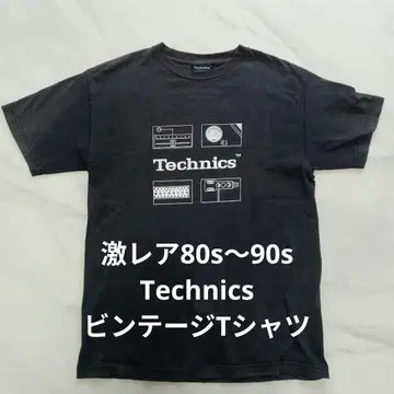 80s~90s 미국산 Technics 빈티지 T셔츠 백 프린트 있음
