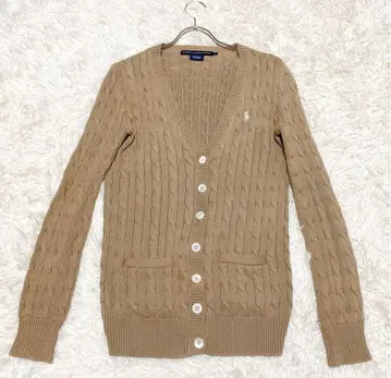 랄프 로렌 케이블 니트 가디건 랄프 로렌 스포츠 베이지