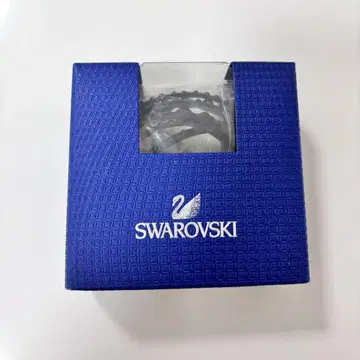 SWAROVSKI 스와로브스키 4연 네이비 가죽 스톤 뱅글