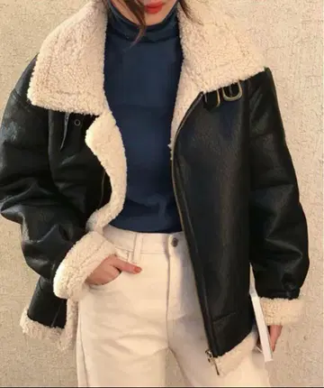 보아 블루종 자켓 무스탕