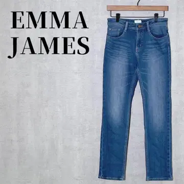 EMMAJAMES 속기모 데님 팬츠 면 혼방 사이즈 64-91(M) 블루