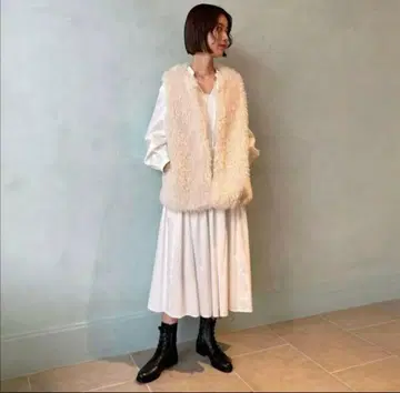 새상품급 BALLSEY 하이카운트 새틴 티어드 원피스