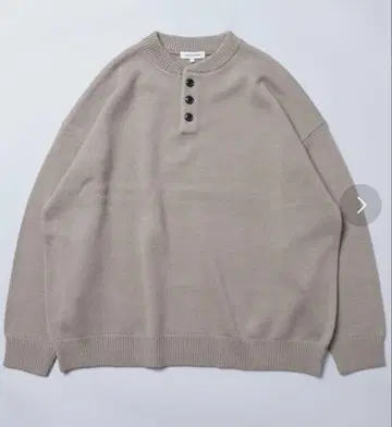 FREAK'S STORE 빅 실루엣 헨리넥 니트 M 베이지