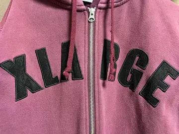 XLARGE 퍼플 집업 후드티 L
