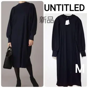 언타이틀 울 저리 소매 볼륨 원피스 M 블랙