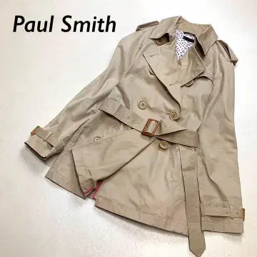 폴 스미스 블랙 도트 무늬 트렌치코트