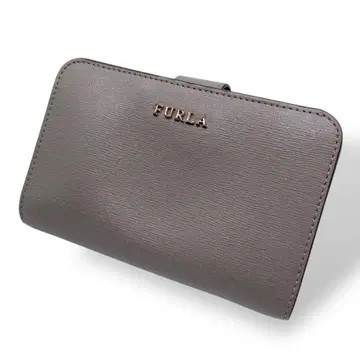 FULRA 훌라 접이식 지갑 라운드 지퍼 그레이 가죽