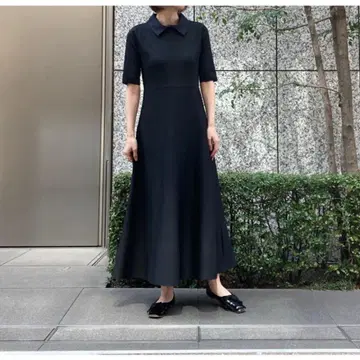 12closet 워셔블 카라 부착 니트 원피스