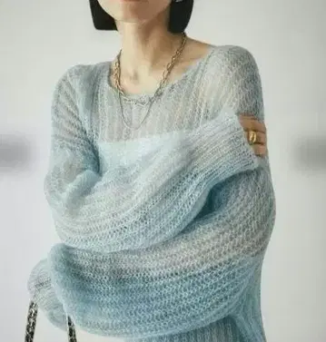 리브 드와 시어 모헤어 니트