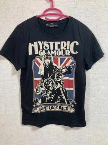 HYSTERIC GLAMOUR 바이커 T셔츠 블랙
