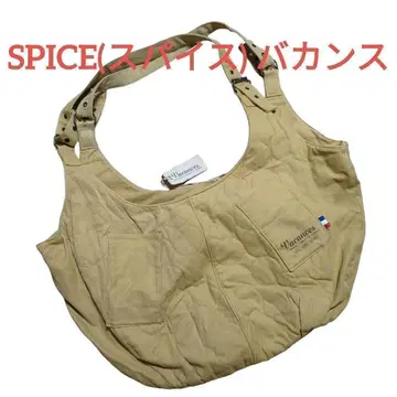 SPICE Vacances 하맥백 퀼팅 캔버스 카멜