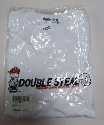 DOUBLE STEAL 화이트 긴팔T셔츠