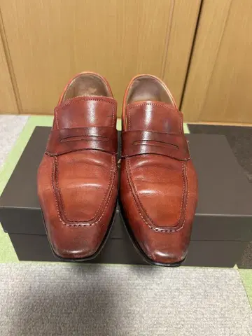 이탈리아제 브라운 가죽 로퍼