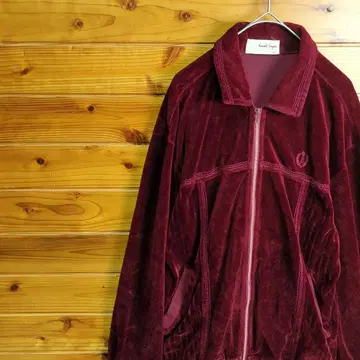 벨로아 트랙 자켓 집업 와인 레드 LL XL 2XL Y2K