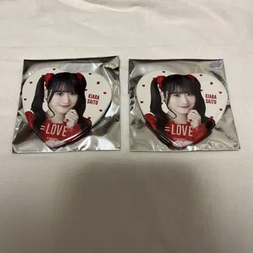 =LOVE 사이토 쥬아라 특별히 해 캔뱃지 2개 세트