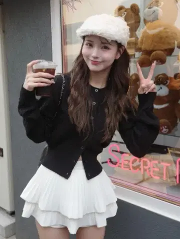 내로우 케이블 니트 가디건 다리치 Darich