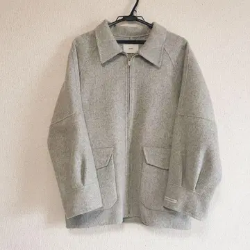 HOWDY. 그레이 핸드메이드 지퍼 자켓