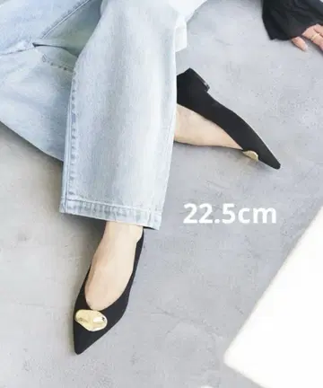 르 탈론 포인트 메탈 모티브 플랫 펌프스 플랫슈즈