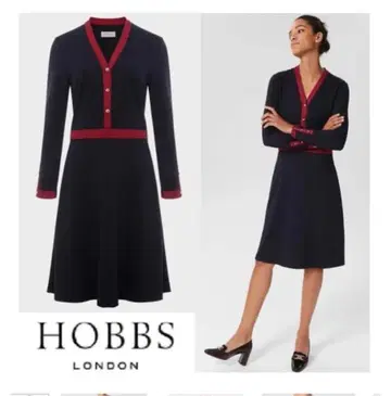 HOBBS LONDON 네이비와 레드 원피스