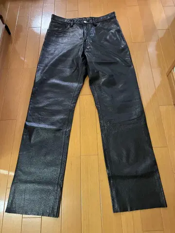 스트레이트 가죽 팬츠