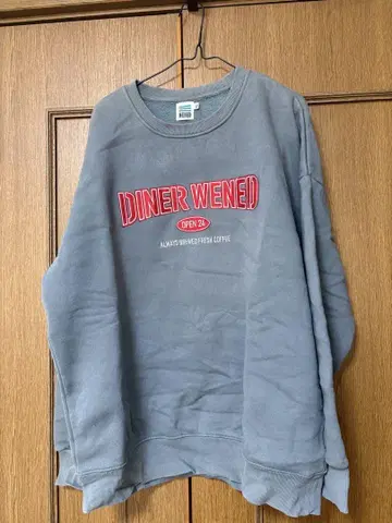 Diner Wened 크루넥 맨투맨 그레이
