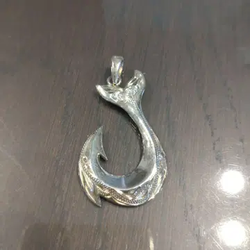 실버 낚시 바늘 펜던트 탑 약 5cm
