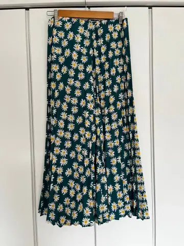 marimekko 꽃무늬 플리츠 스커트