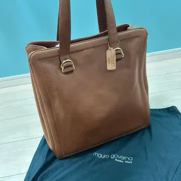 브라운 가죽 토트백