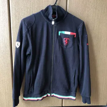 Puma Scuderia Ferrari 집업 트레이닝복 블랙