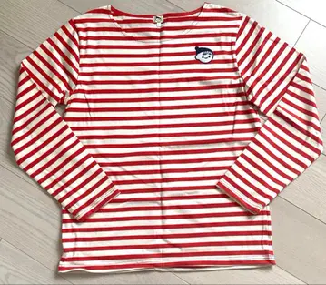 [ 새상품 ] 치치야스 긴팔 보더 셔츠 L 빨간색