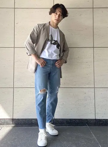 새상품 ] UNIQLO 칸도우 자켓 S 베이지 코튼 라이크